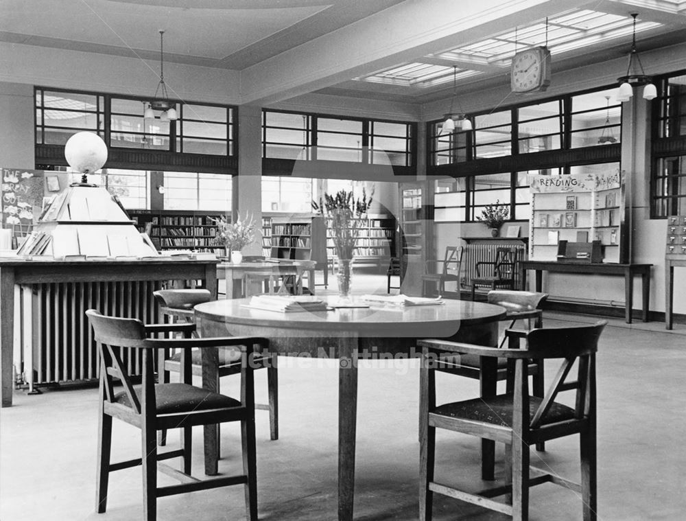 Branch Library Interior, Nuthall Road, Aspley, 1960