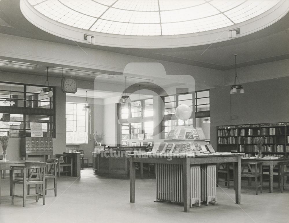 Branch Library Interior, Nuthall Road, Aspley, 1960