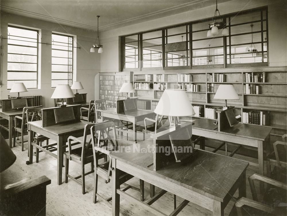 Branch Library Interior, Nuthall Road, Aspley, 1937