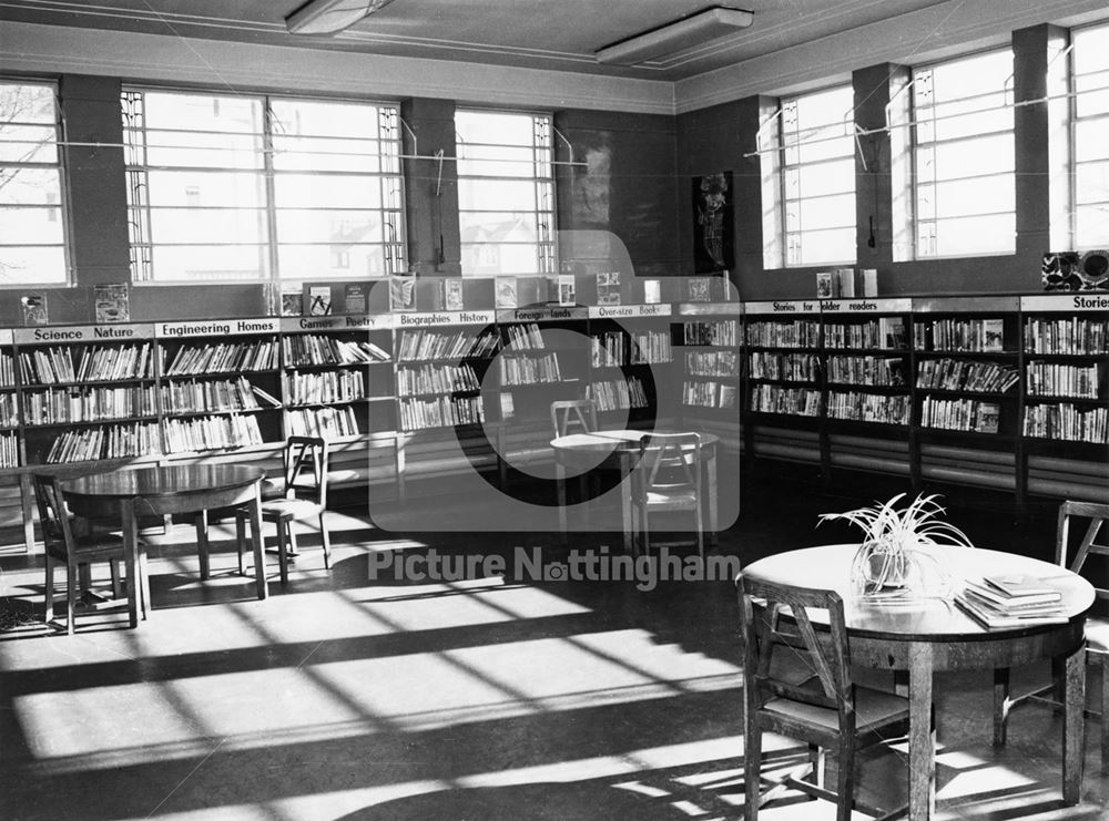 Branch Library Interior, Nuthall Road, Aspley, 1973