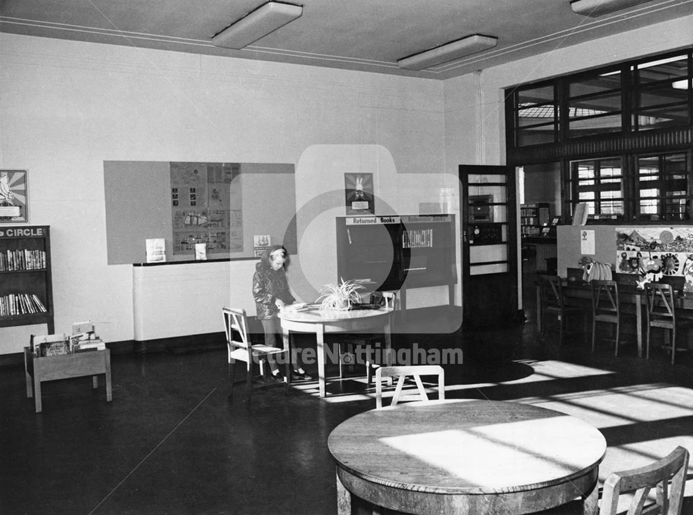 Branch Library Interior, Nuthall Road, Aspley, 1973