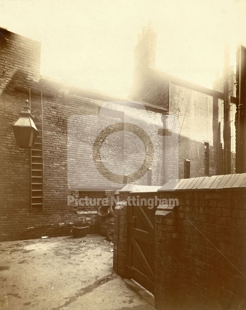 Rear of 17 Long Row East, Nottingham, c 1900?