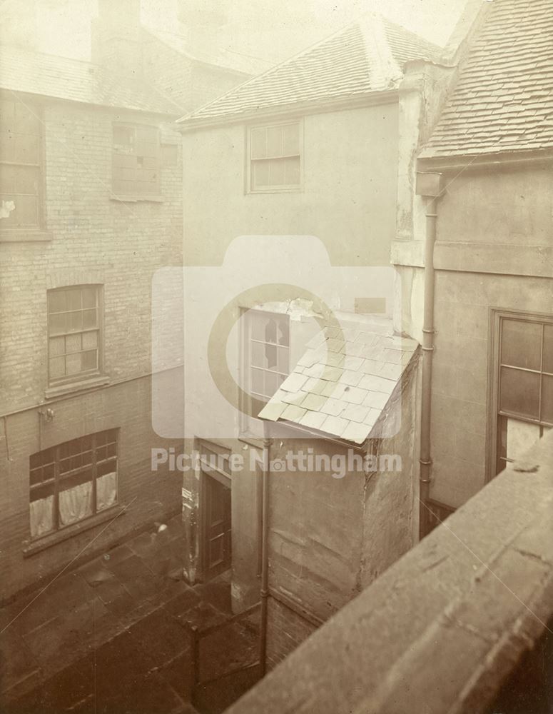 Swann's Yard, from 14 Long Row East, Nottingham, c 1900?