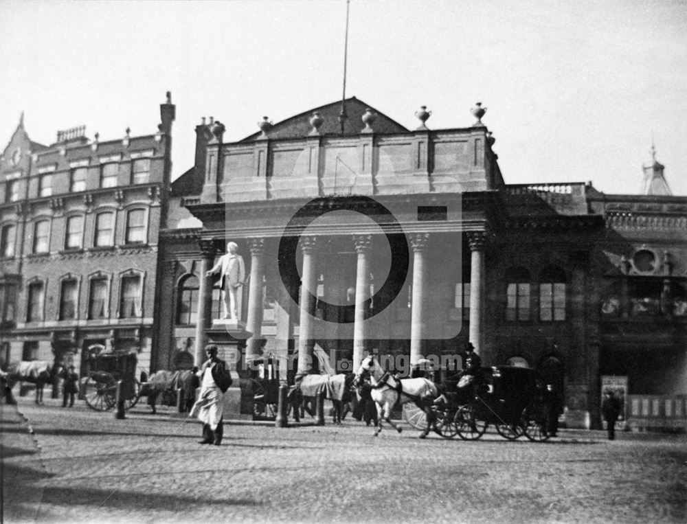 Theatre Royal and Theatre Square, Nottingham, c 1898