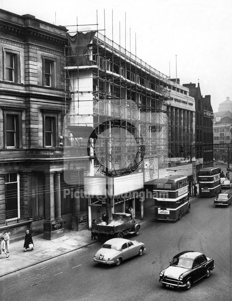 South Parade, Old Market Square, Nottingham, 1958