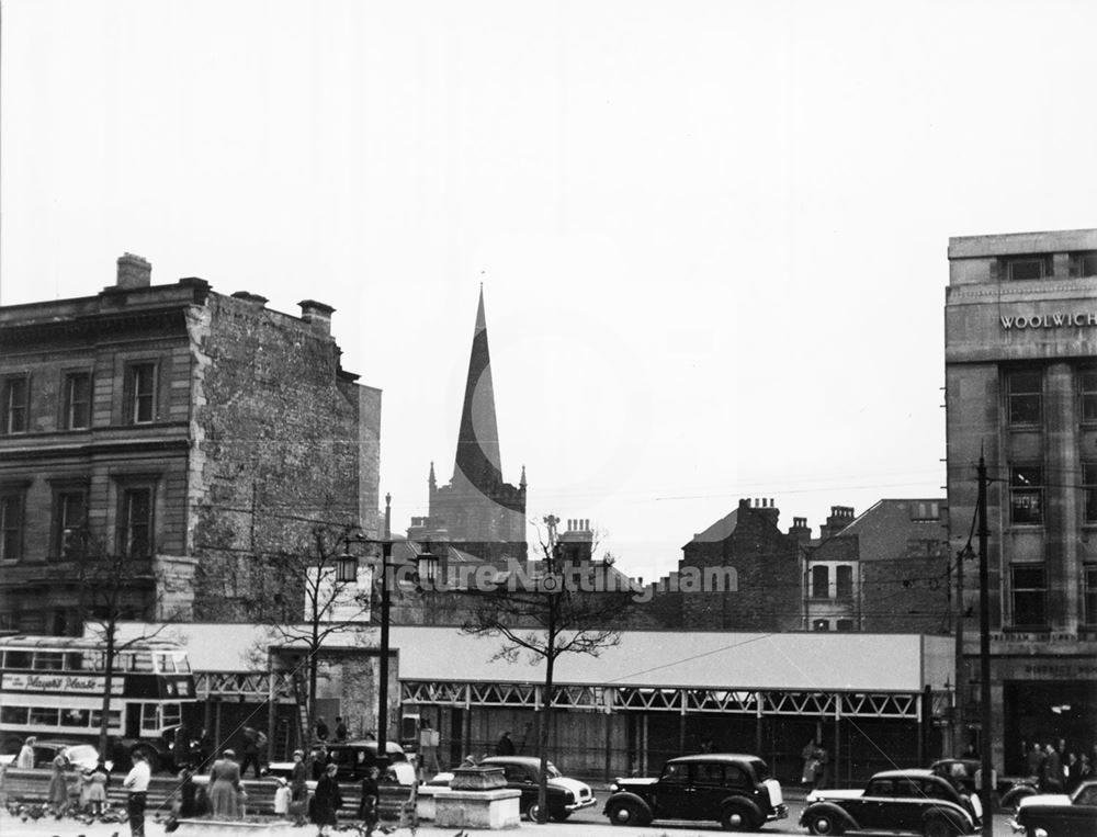 South Parade, Old Market Square, Nottingham, 1958