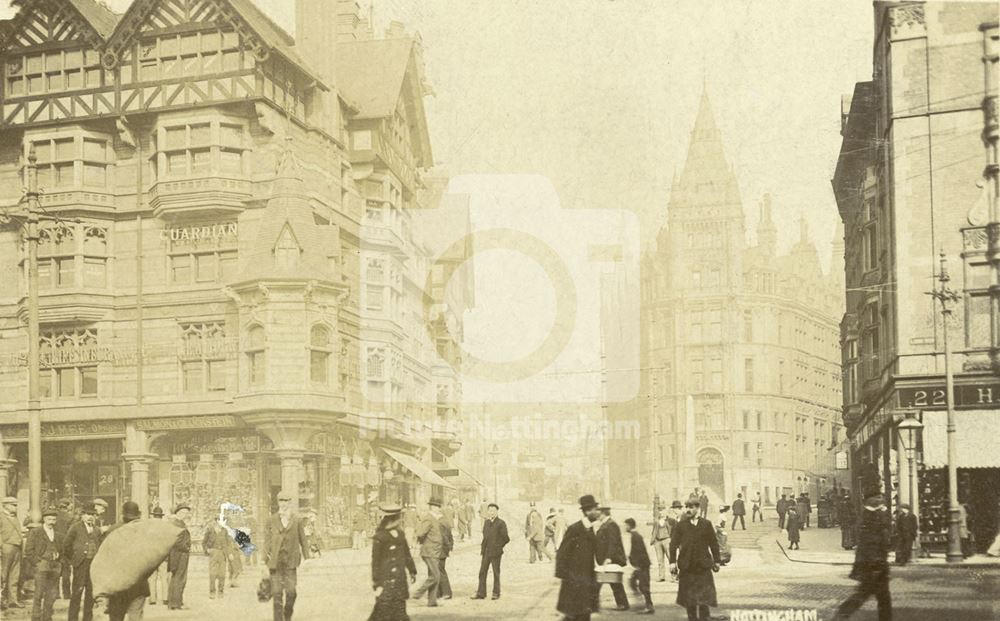 Long Row Central and Queen Street, Nottingham, 1903