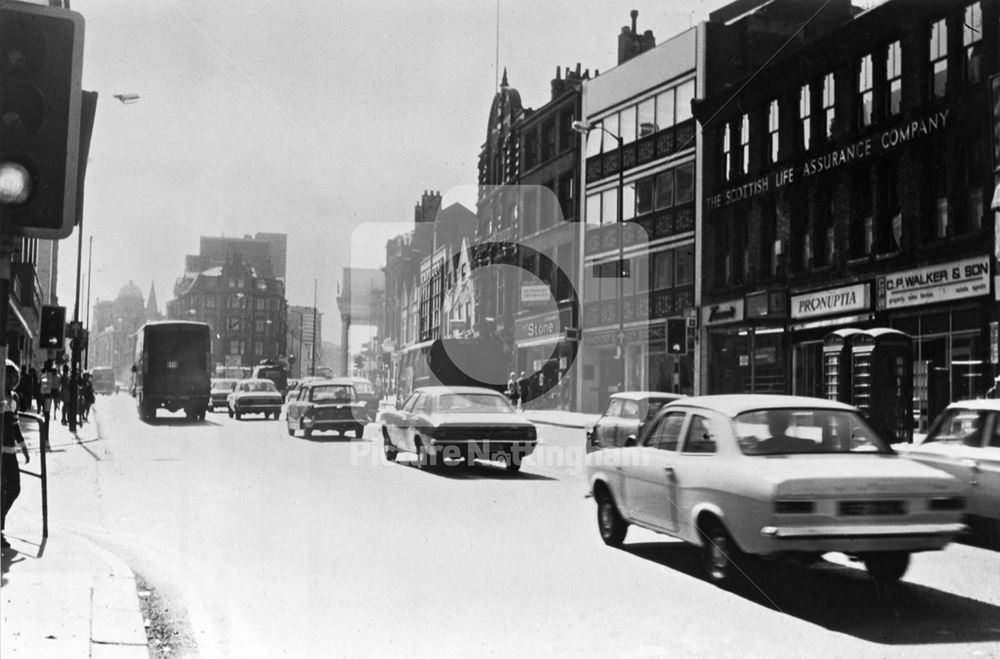 Upper Parliament Street, Nottingham, c 1973