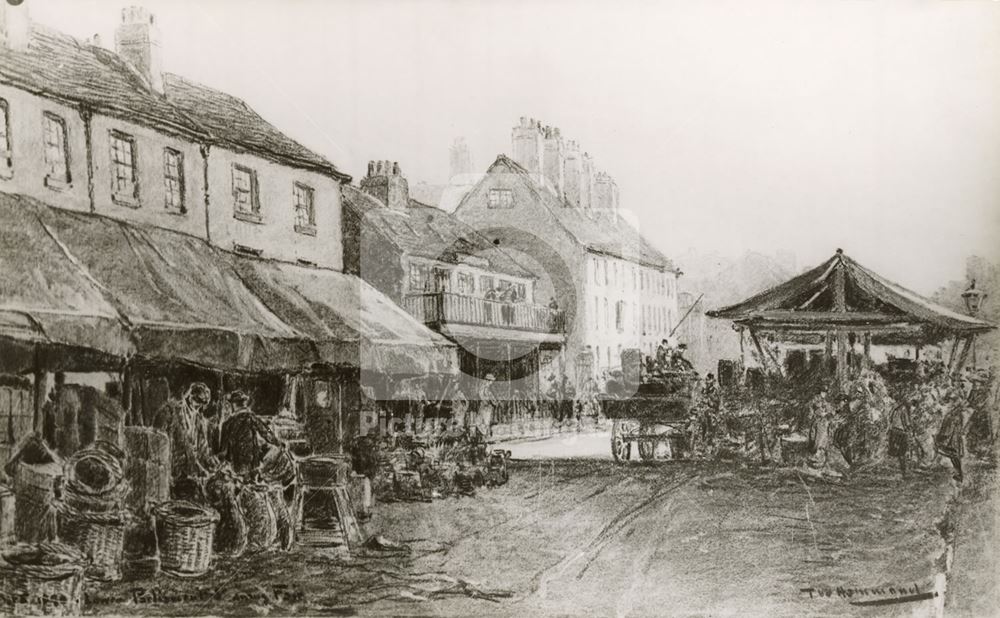 During Goose Fair on Lower Parliament Street, Nottingham, 1898