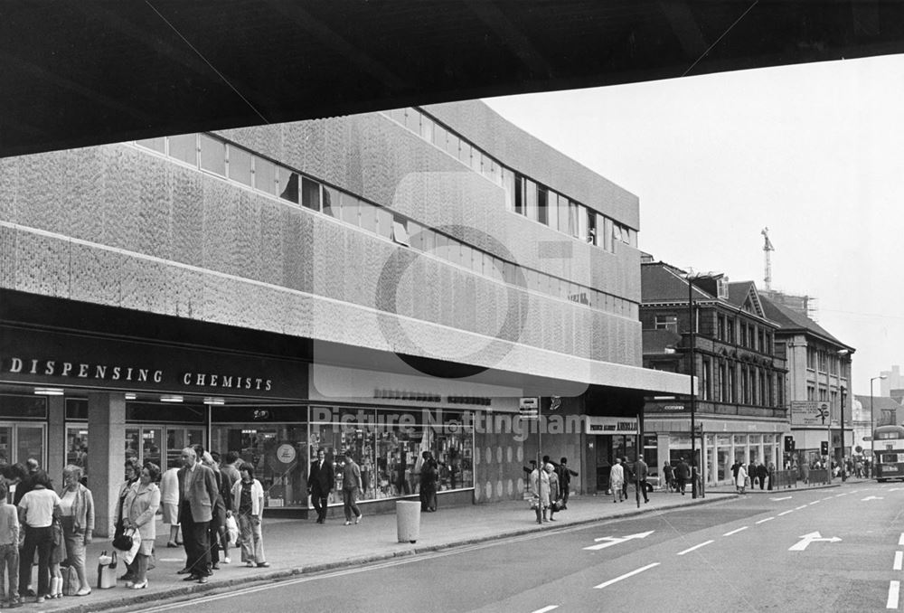 Lower Parliament Street and The Victoria Centre, Nottingham, 1973