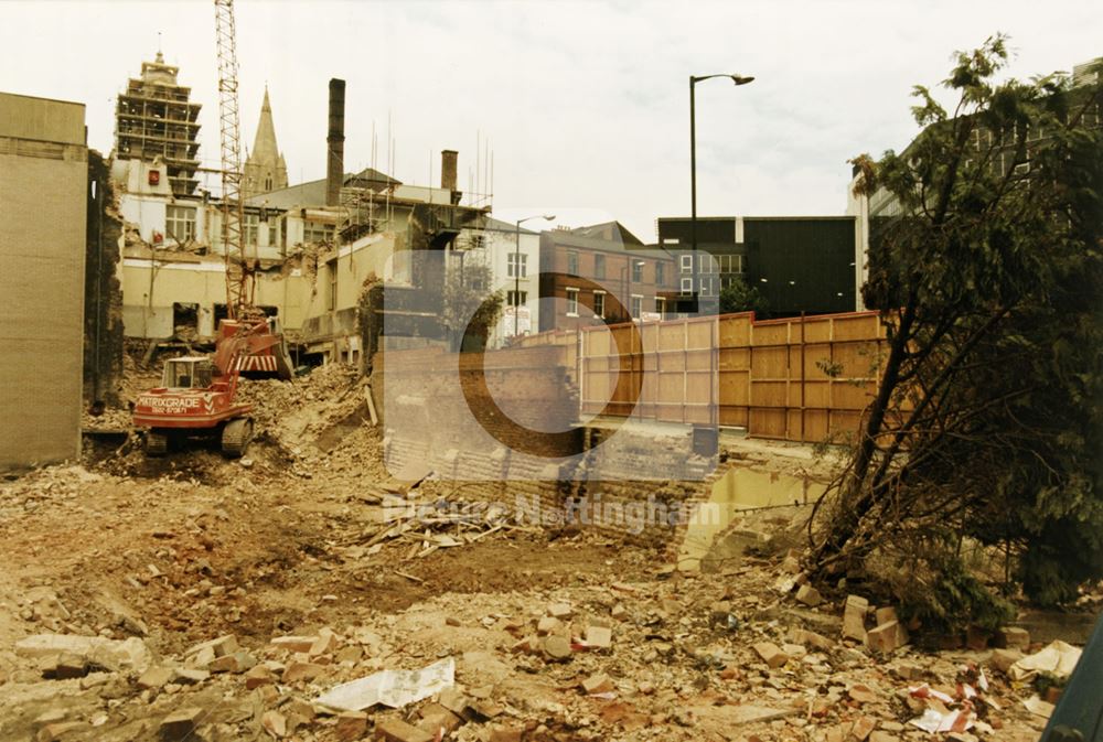 Demolition of Albert Hall Institute, Park Row, Nottingham, c 1987