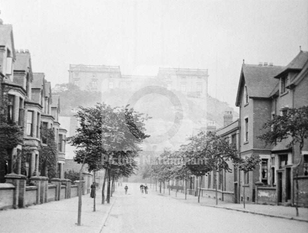 Hope Drive and Nottingham Castle, c 1895