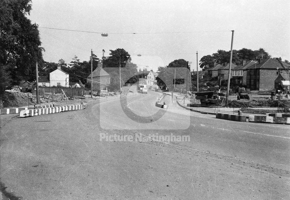 Road improvements, Nuthall Road, Cinderhill, Nottingham, c 1960s?