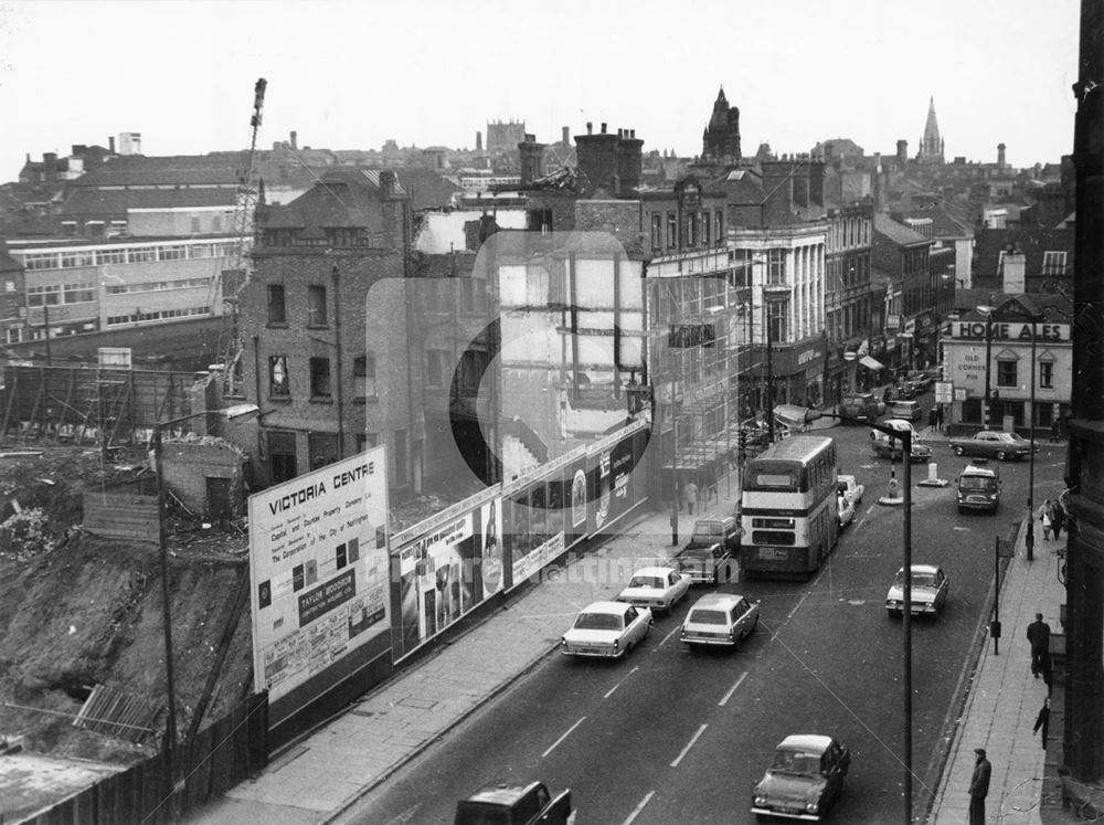 Victoria Centre under construction, Milton Street, Nottingham, 1970