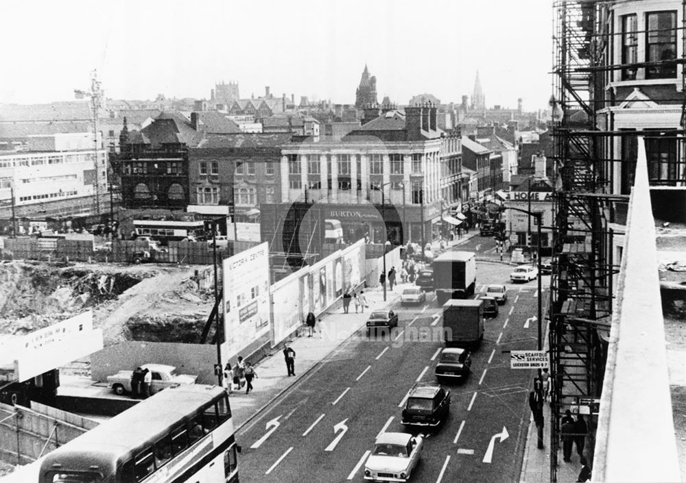 Victoria Centre under construction, Milton Street, Nottingham, 1970