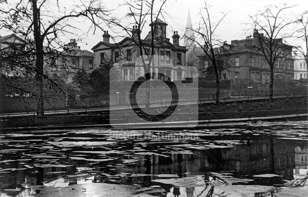 Arboretum lake, Waverley Street, Nottingham, c 1970s?