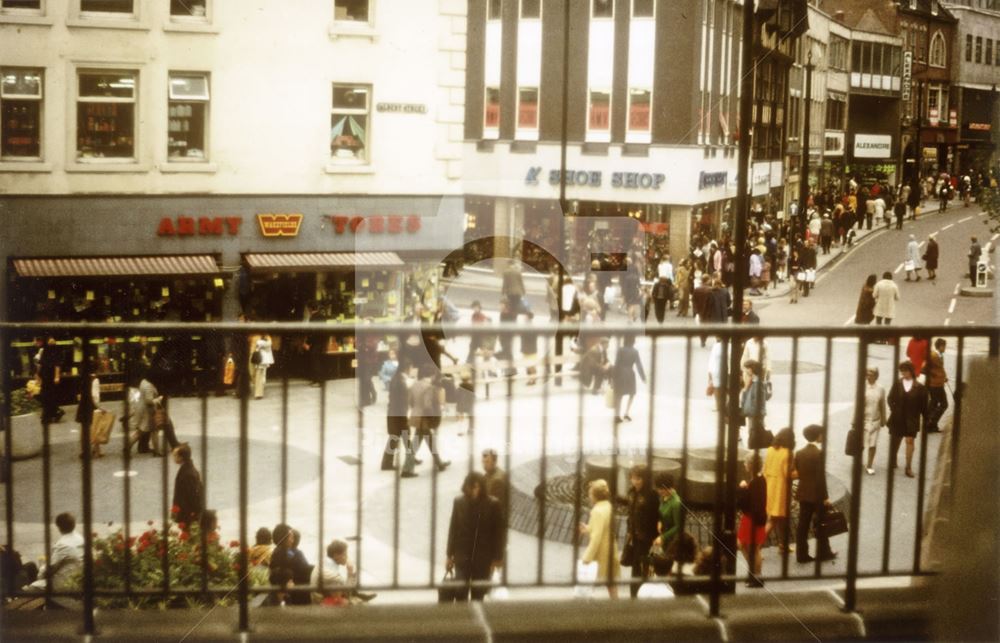 Albert Street and Wheeler Gate, Nottingham, c 1980