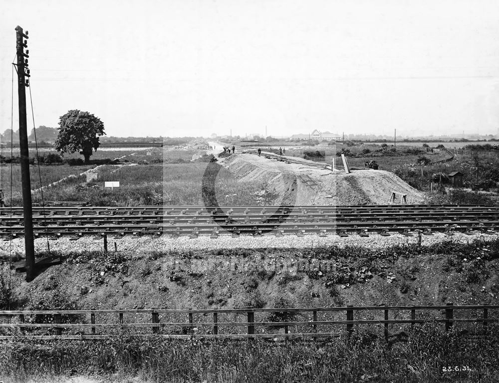 Development of Western Boulevard (ring road), Beechdale, Nottingham, 1931