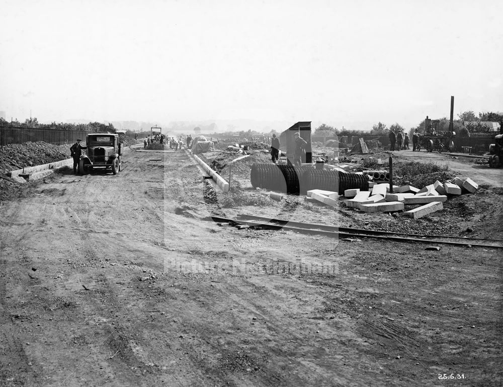 Development of Western Boulevard (ring road), Beechdale, Nottingham, 1931