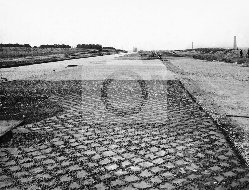 Development of Western Boulevard (ring road), Whitemoor, Nottingham, 1931