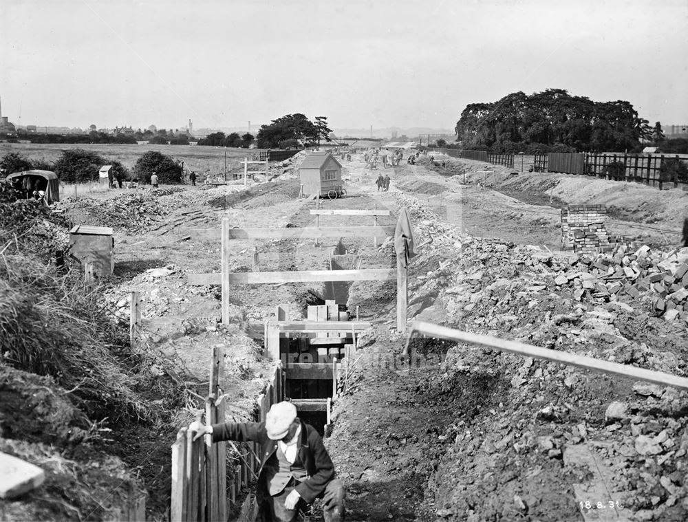 Development of Western Boulevard (ring road), Nottingham, 1931