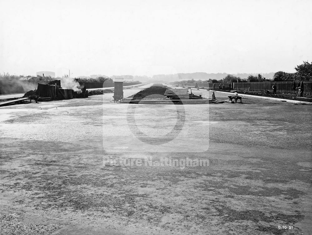 Development of Western Boulevard (ring road), Nottingham, 1931