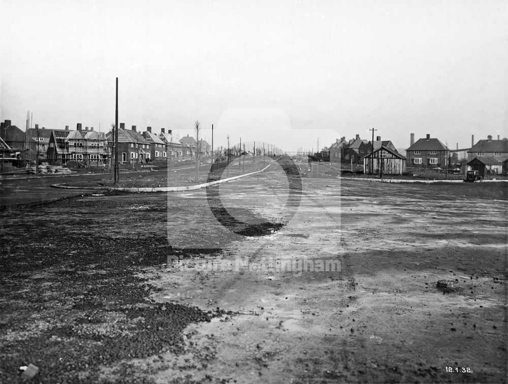 Development of Western Boulevard (ring road), Whitemoor, Nottingham, 1932