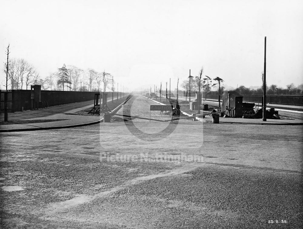 Development of Western Boulevard (ring road), Nottingham, 1932