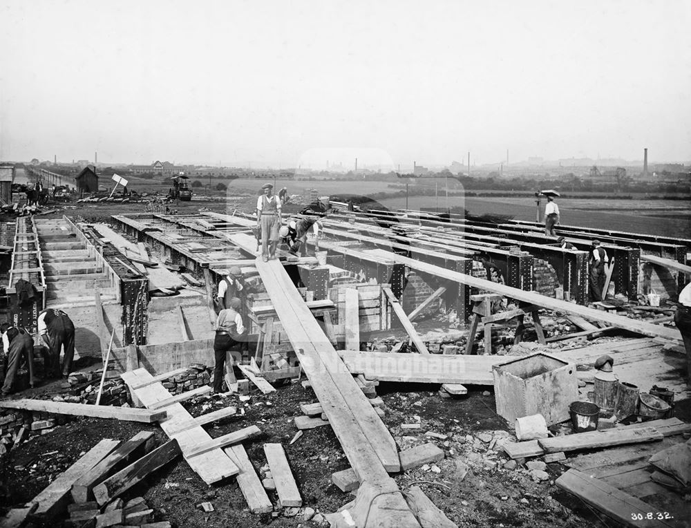 Development of Western Boulevard (ring road), Beechdale, Nottingham, 1932