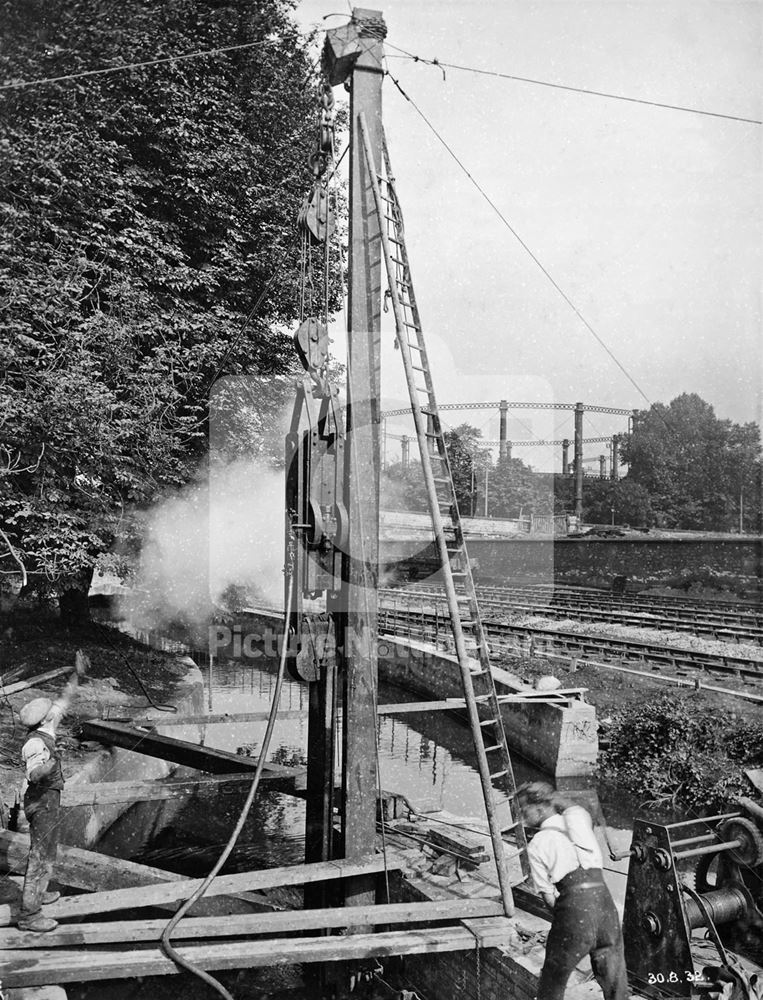 Development of Western Boulevard (ring road), Whitemoor, Nottingham, 1932