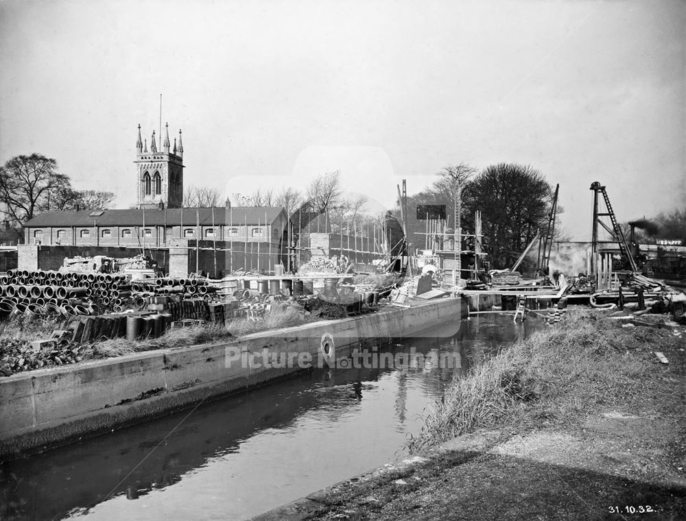 Development of Western Boulevard (ring road), Whitemoor, Nottingham, 1932