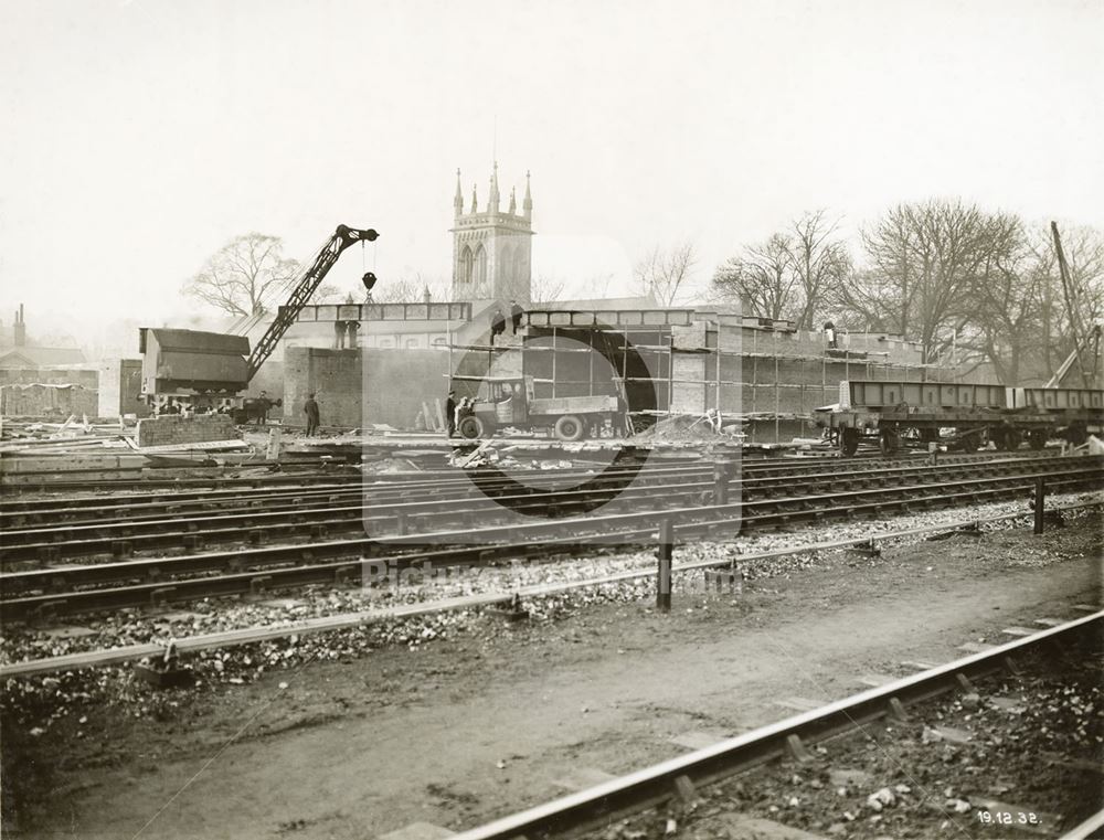 Development of Western Boulevard (ring road), Whitemoor, Nottingham, 1932