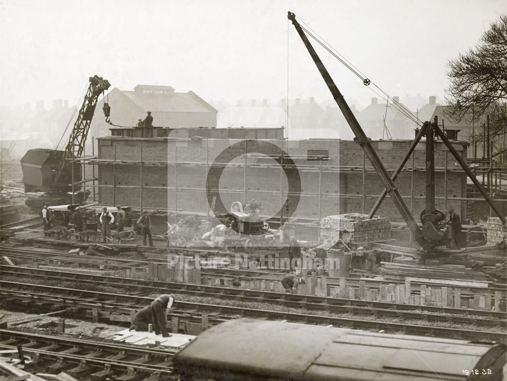 Development of Western Boulevard (ring road), Whitemoor, Nottingham, 1932