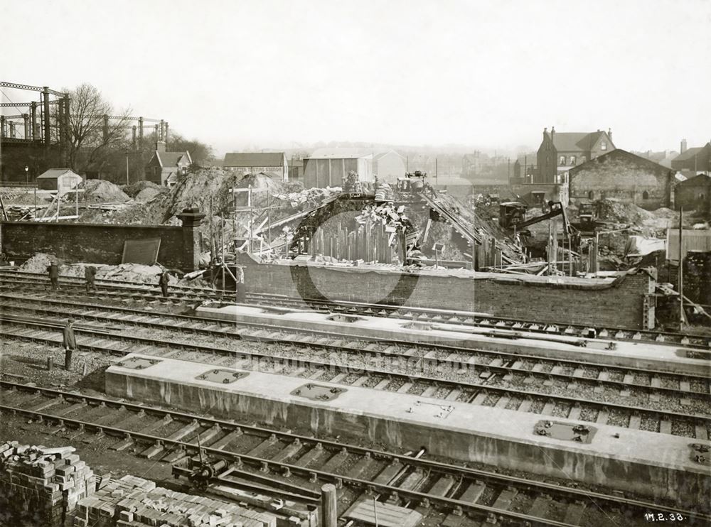 Development of Western Boulevard (ring road), Whitemoor, Nottingham, 1933