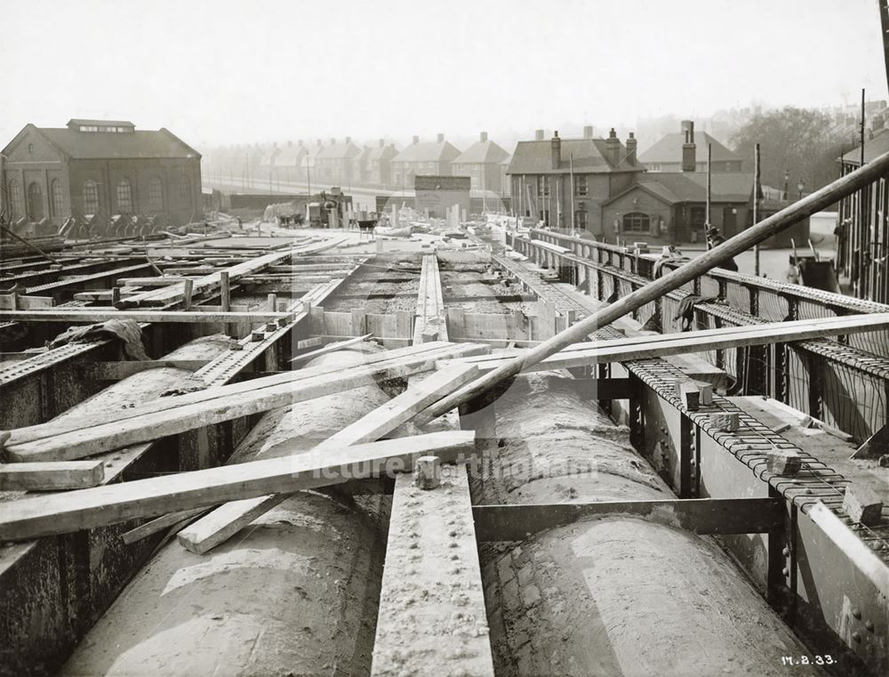 Development of Western Boulevard (ring road), Whitemoor, Nottingham, 1933