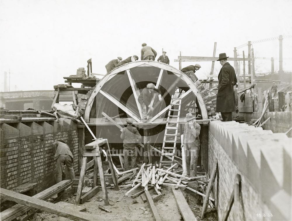 Development of Western Boulevard (ring road), Whitemoor, Nottingham, 1933