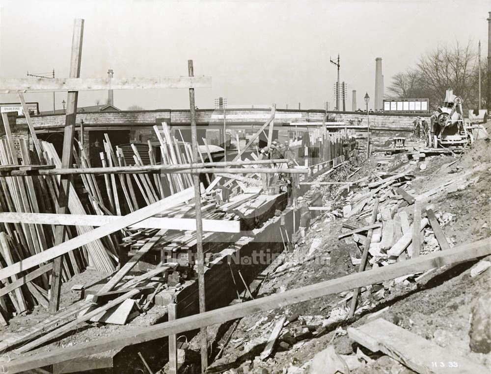 Development of Western Boulevard (ring road), Whitemoor, Nottingham, 1933