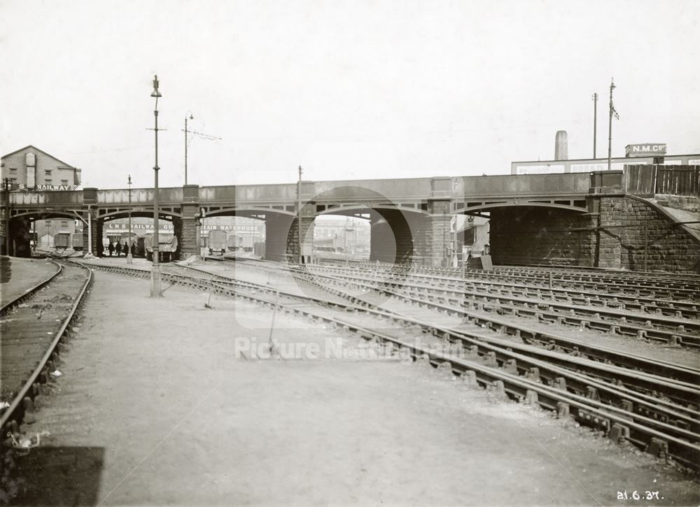 Wilford Road Bridge over LMSR Before Widening, Nottingham, 1937