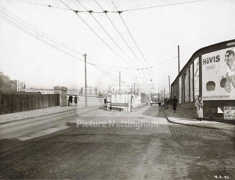 The LMS Railway Bridge During Widening, Wilford Road, Nottingham, 1940