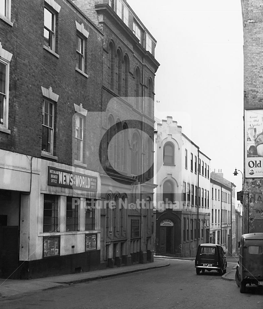 Pilcher Gate, Lace Market, Nottingham, 1960s