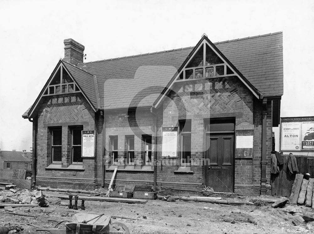 Radford Station Ticket Office, Wollaton Road, Radford, Nottingham, 1936