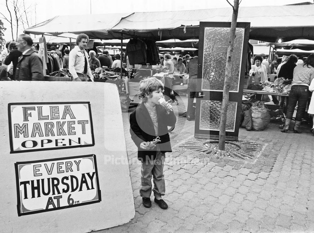 Flea Market, Market Place, Bulwell, 1984