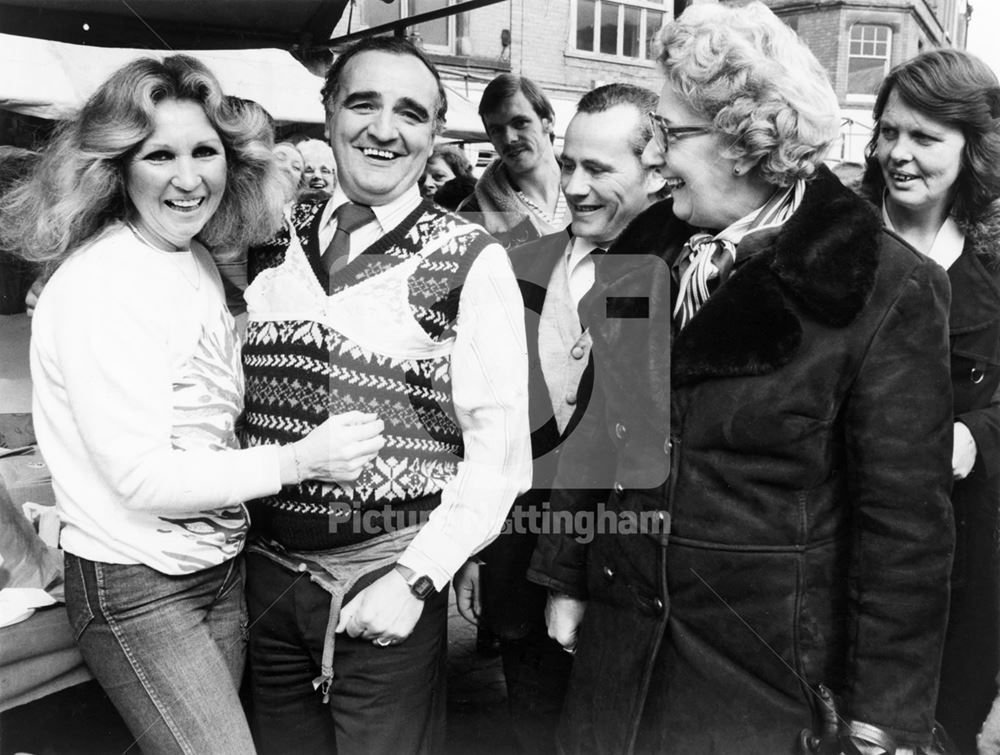 Billy Dainty and Hazel Wells, Market Place, Bulwell, 1980s