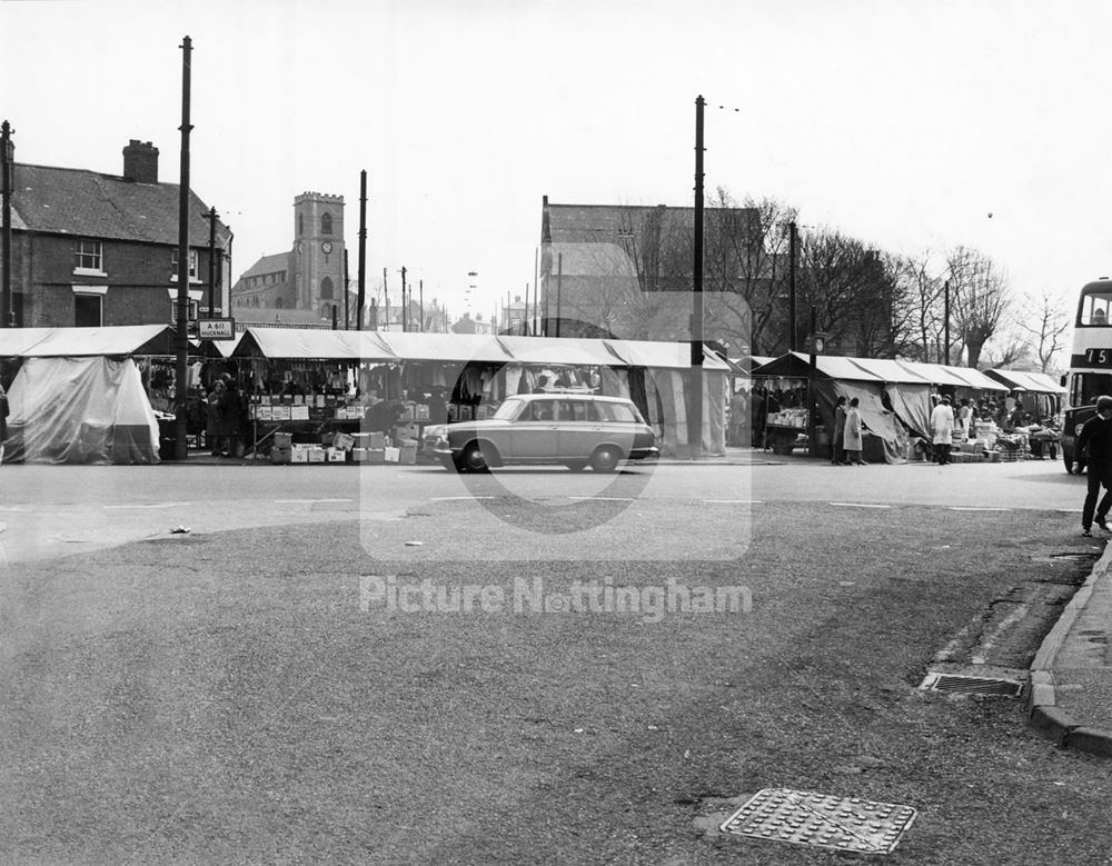 Bulwell Market, Market Place, Bulwell, 1973