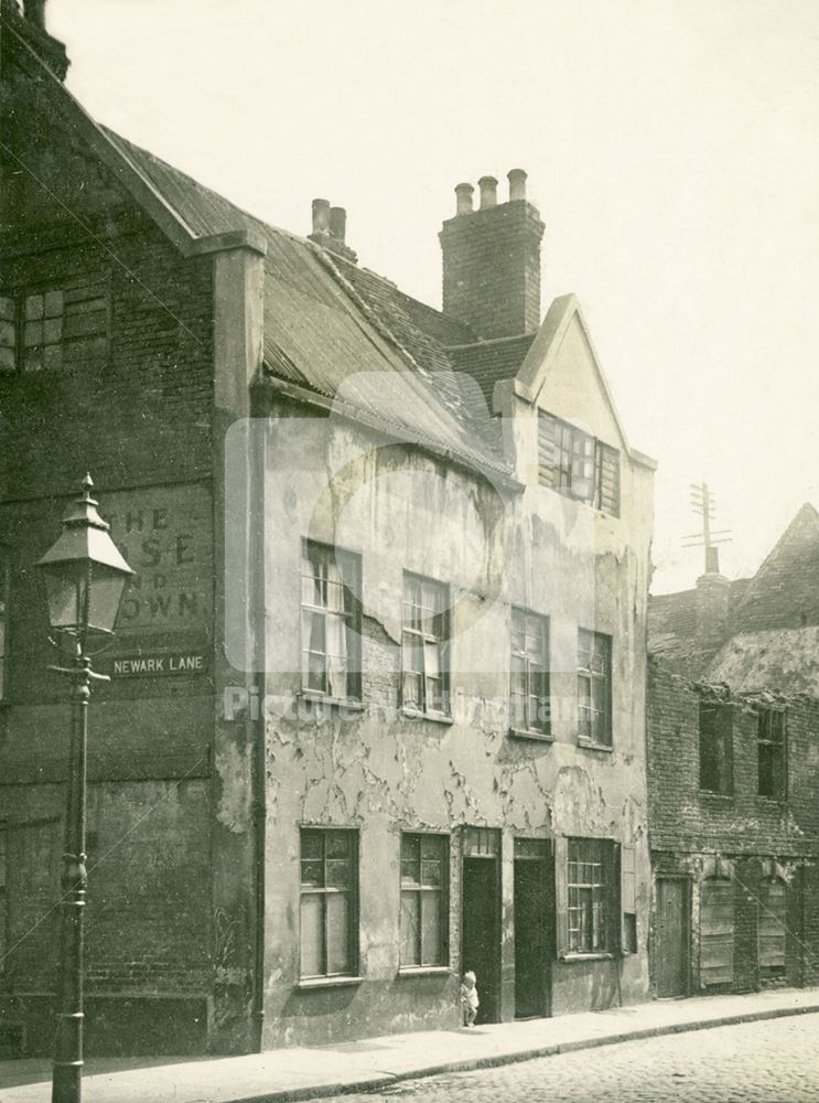 Rose and Crown Inn, Count Street, off Woolpack Lane, Nottingham, 1926