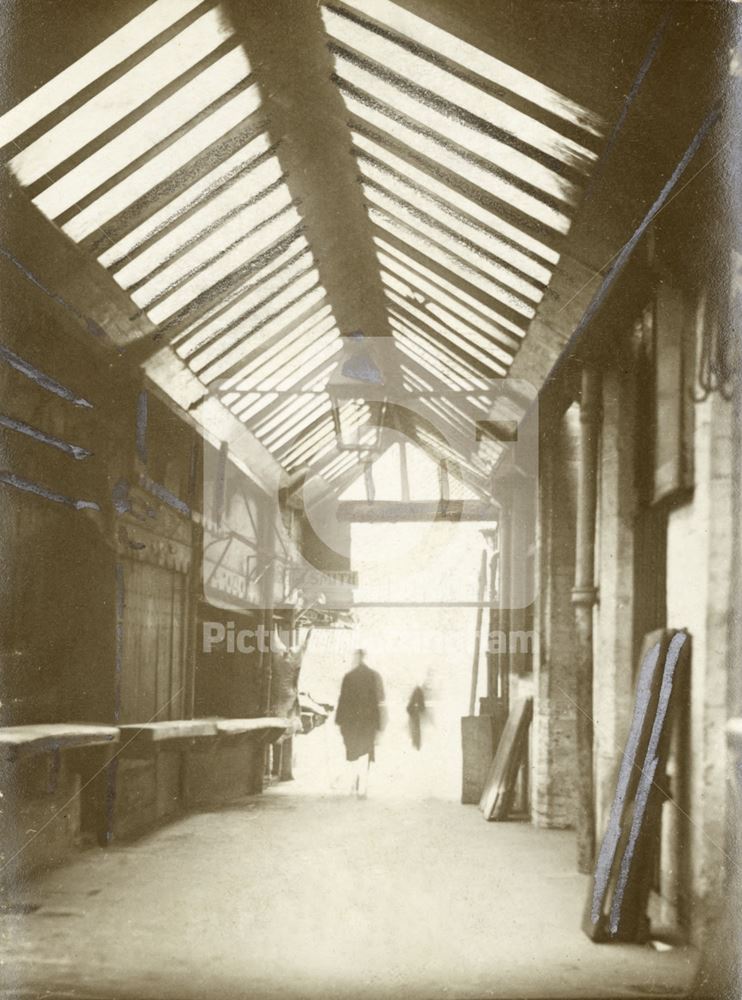 Main Alley, Shambles, Market Place, Nottingham, 1926