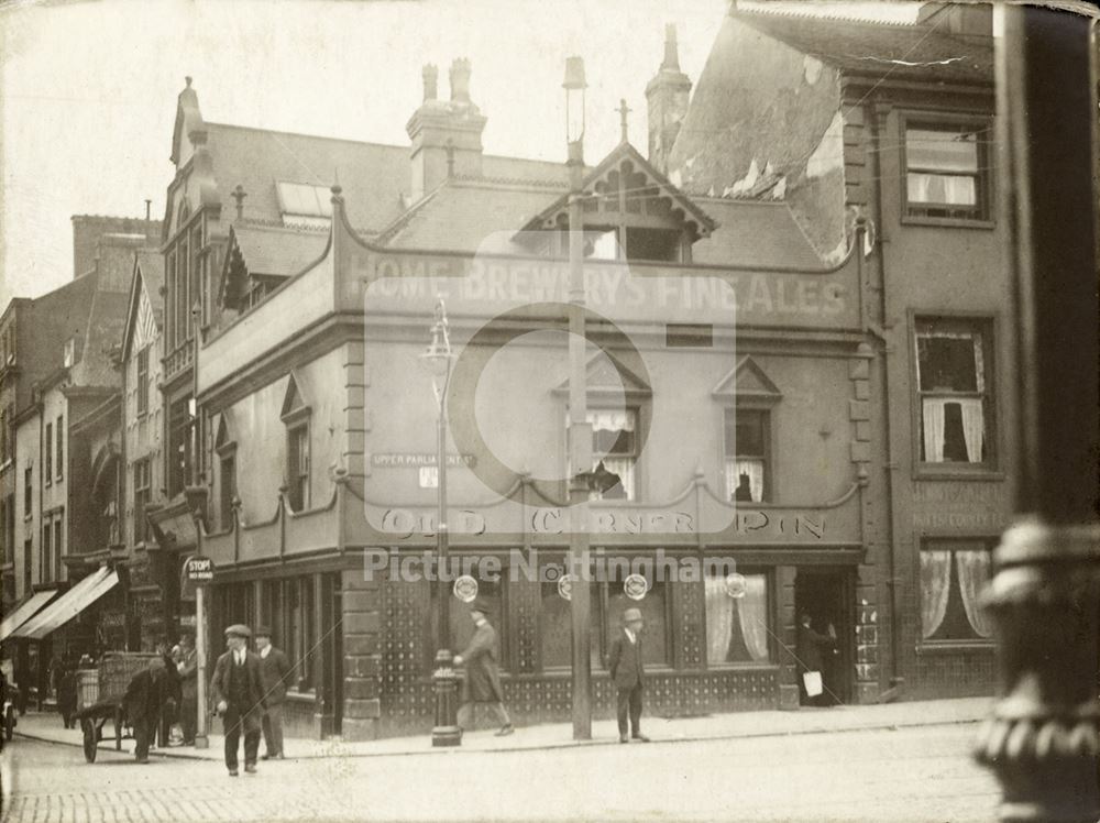 Old Corner Pin, Upper Parliament Street/Clumber Street junction, Nottingham, 1926