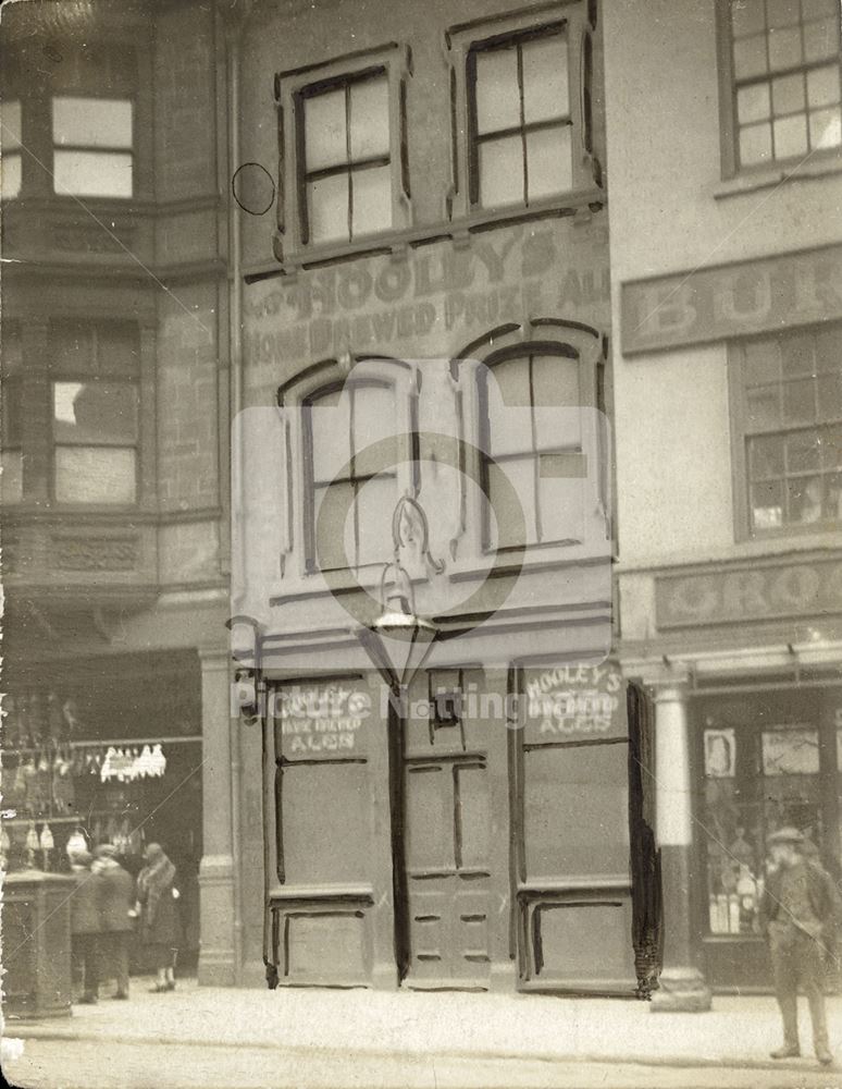 Hooley's public house, Shoulder of Mutton Hill, Smithy Row, Market Place, Nottingham, 1926