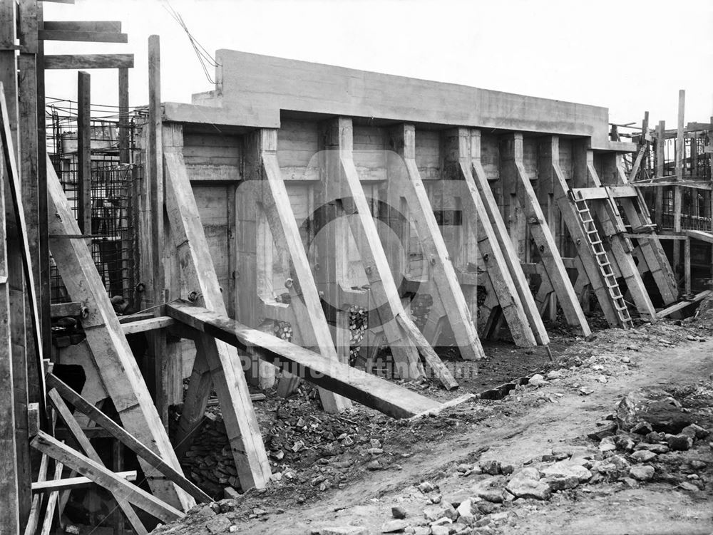 Moor Bridge construction, Bulwell, Nottingham, 1938