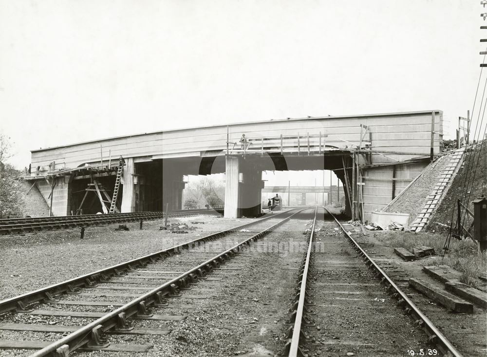 Moor Bridge construction, Bulwell, Nottingham, 1939